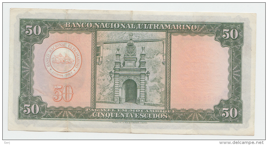 MOZAMBIQUE 50 ESCUDOS 1958 VF++ P 106 - Mozambico