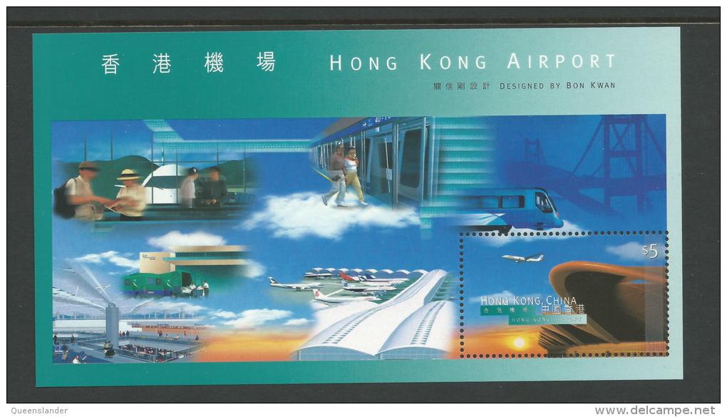 1998  Opening New Hong Kong  Airport  Mini Sheet SG MS  930   New Complete MUH On Rear - Blocks & Sheetlets