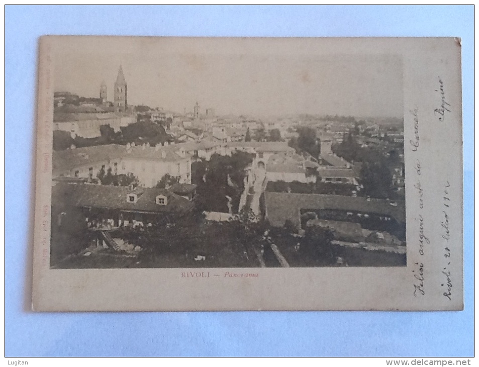 CARTOLINA  RIVOLI PANORAMA VIAGGIATA NEL 1902 - Rivoli