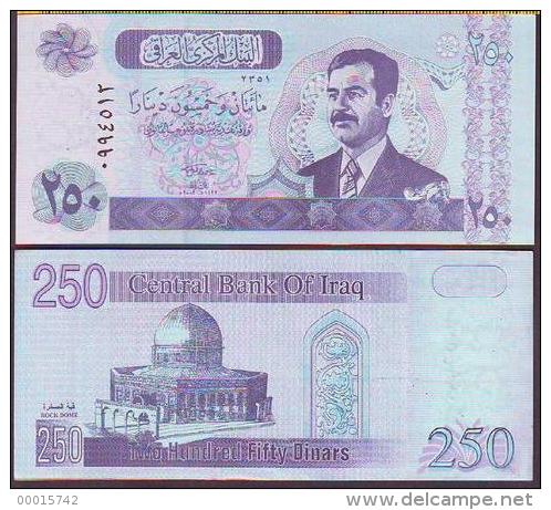 Iraq 250 Dinaria 2002 P-88 UNC - Iraq