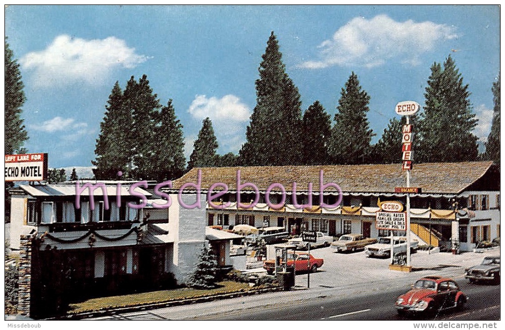 South Lake Tahoe - Echo Motel - Calif 95705 - 1960 - 2 Scans - Oakland
