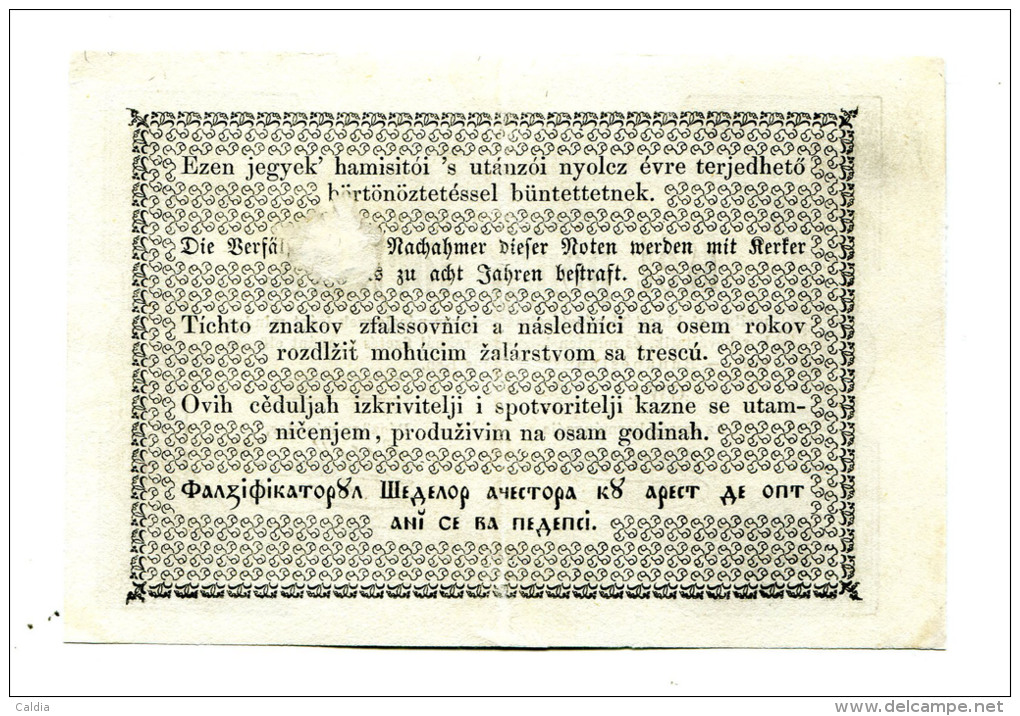 Hongrie Hungary Ungarn 2 Pengo Forintra 1849 RARE !!!  "" Kincstari Utalvany "" - Ungheria