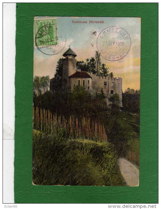 ARLESHEIM - Schloss Birseck-Ermitage - Cpa Année 1908    Tampon De L'Hermitage - Arlesheim