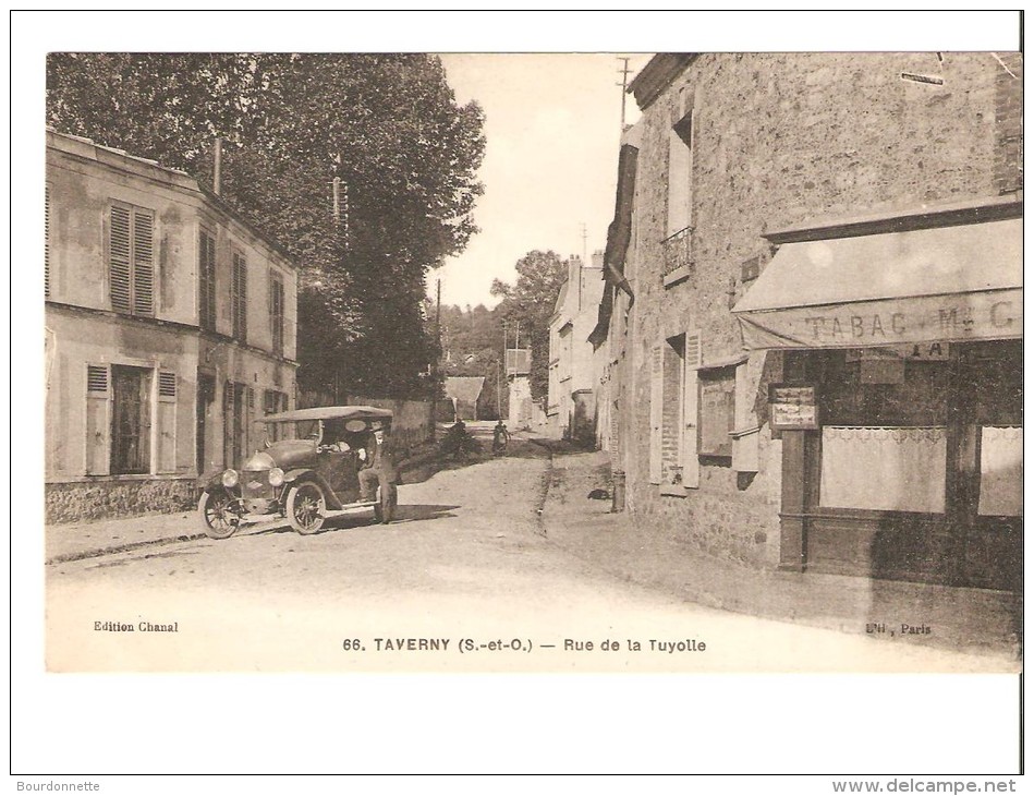 CPA-95-taverny Rue De La Tuyolle-VOITURE ANCIENNE-TABAC - Taverny