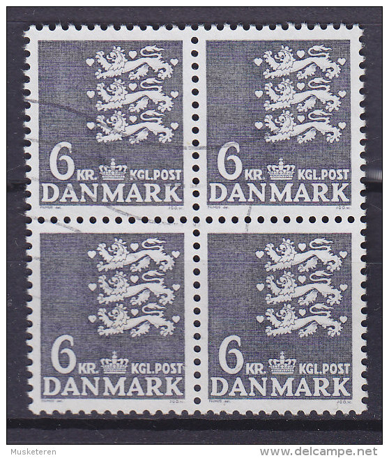 Denmark 1976 Mi. 625   6.00 Kr Small Arms Of State Kleines Reichswaffen 4-Block !! - Blocs-feuillets