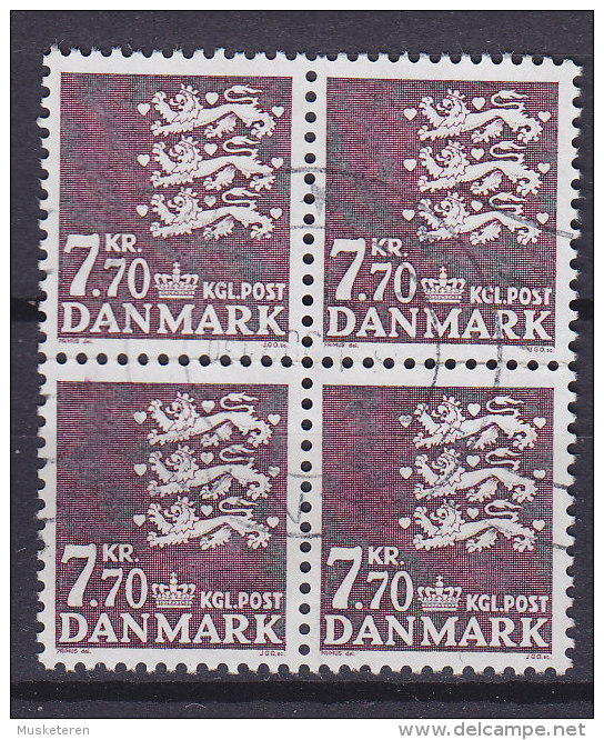 Denmark 1989 Mi. 940     7.70 Kr Small Arms Of State Kleines Reichswaffen 4-Block !! - Blocs-feuillets