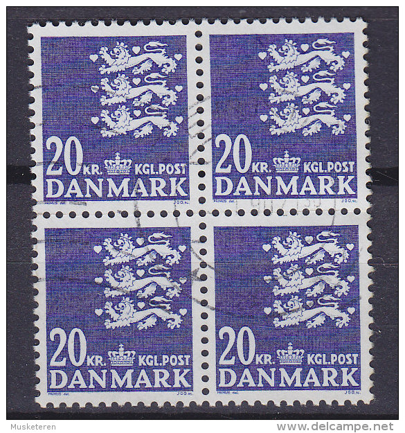 Denmark 1986 Mi. 854   20.00 Kr Small Arms Of State Kleines Reichswaffen Old Engraving 4-Block !! - Blocs-feuillets