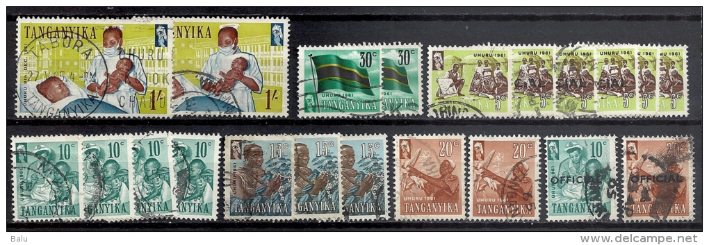 Tanganyika Posten Gestempelter Marken, Siehe Guten Scan, U.a. 1961, 1964 Official, 40, 42, 43, 44, 46, 47 - Tanganyika (...-1932)