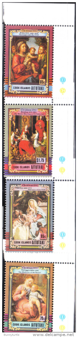 Aitutaki 1990 Christmas Paintings MNH - Aitutaki