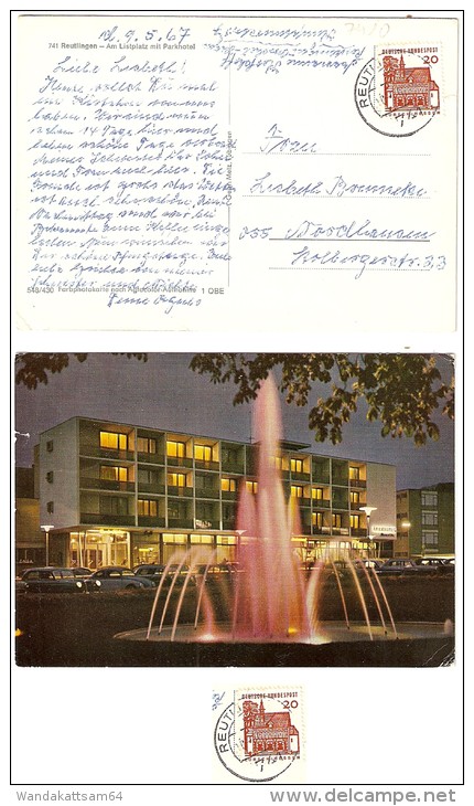 AK 548430 741 Reutlingen - Am Listplatz Mit Parkhotel 10. 5. 67 741 REUTLINGEN - Reutlingen