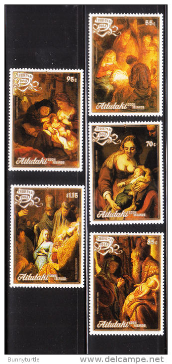 Aitutaki 1988 Christmas Paintings By Rembrandt MNH - Aitutaki