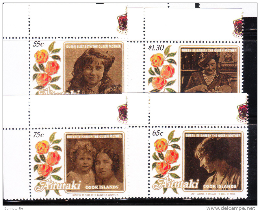 Aitutaki 1985-86 Queen Mother 85th Birthday MNH - Aitutaki