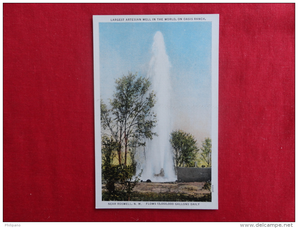 Largest Artesian Well In World Near Roswell NM Not Mailed --  Ref  1042 - Roswell