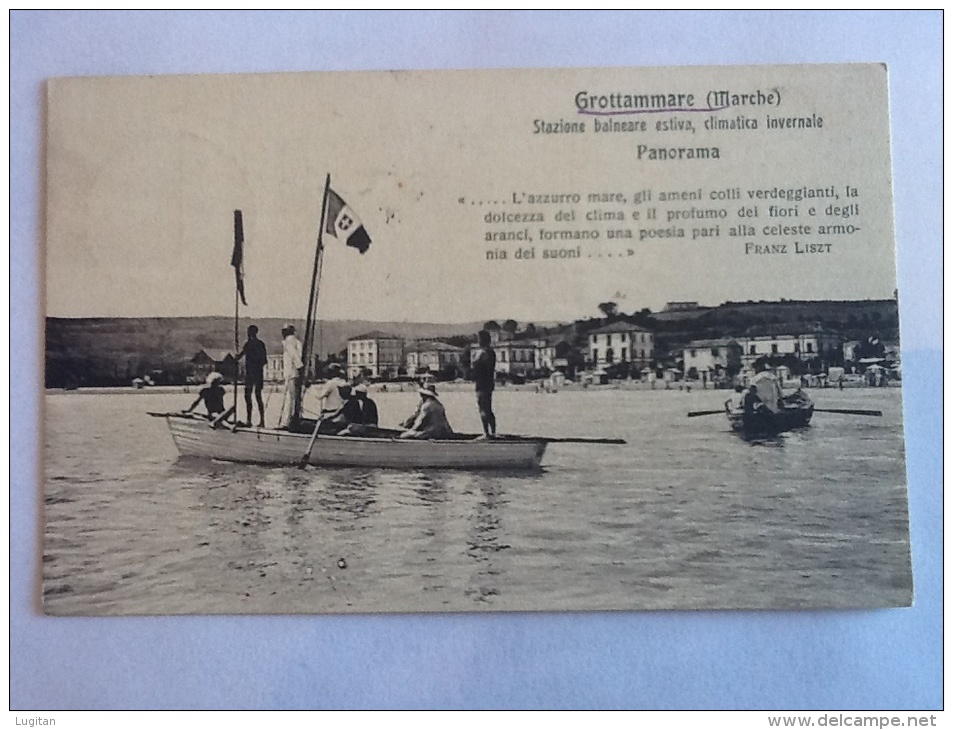 CARTOLINA - GROTTAMMARE - STAZIONE BALNEARE ESTIVA, CLIMATICA INVERNALE - VIAGGIATA NEL 1909 - Ascoli Piceno