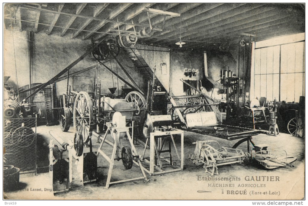 28  BROUE - ETABLISSEMENTS GAUTIER - MACHINES AGRICOLES - Sonstige & Ohne Zuordnung