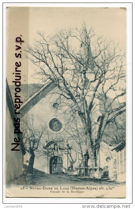 - 28 - Notre-Dame Du Laus - Façade De La Basilique, En Septembre 1912, Joli Cachet, 2 Timbres, TBE, Scans. . - Sonstige & Ohne Zuordnung