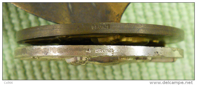 3 Medailles Electricité Et Gaz De France Bronze  Henry Dropsy 20-25-30années De Service Diametre 5,5cms 70gr Chacune - Professionals/Firms