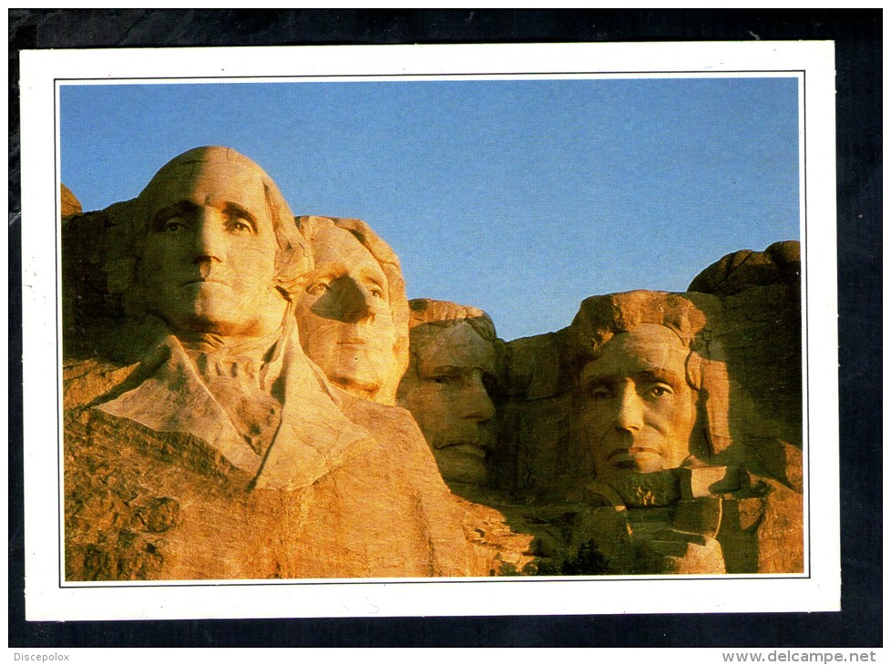 H2044 Mount Rushmore - Card Della Collezione De Agostini Con Descrizione Sul Retro - Mount Rushmore