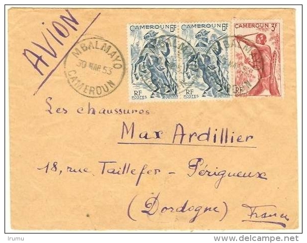 Cameroun 1953, Lettre De MBALMAYO - Covers & Documents