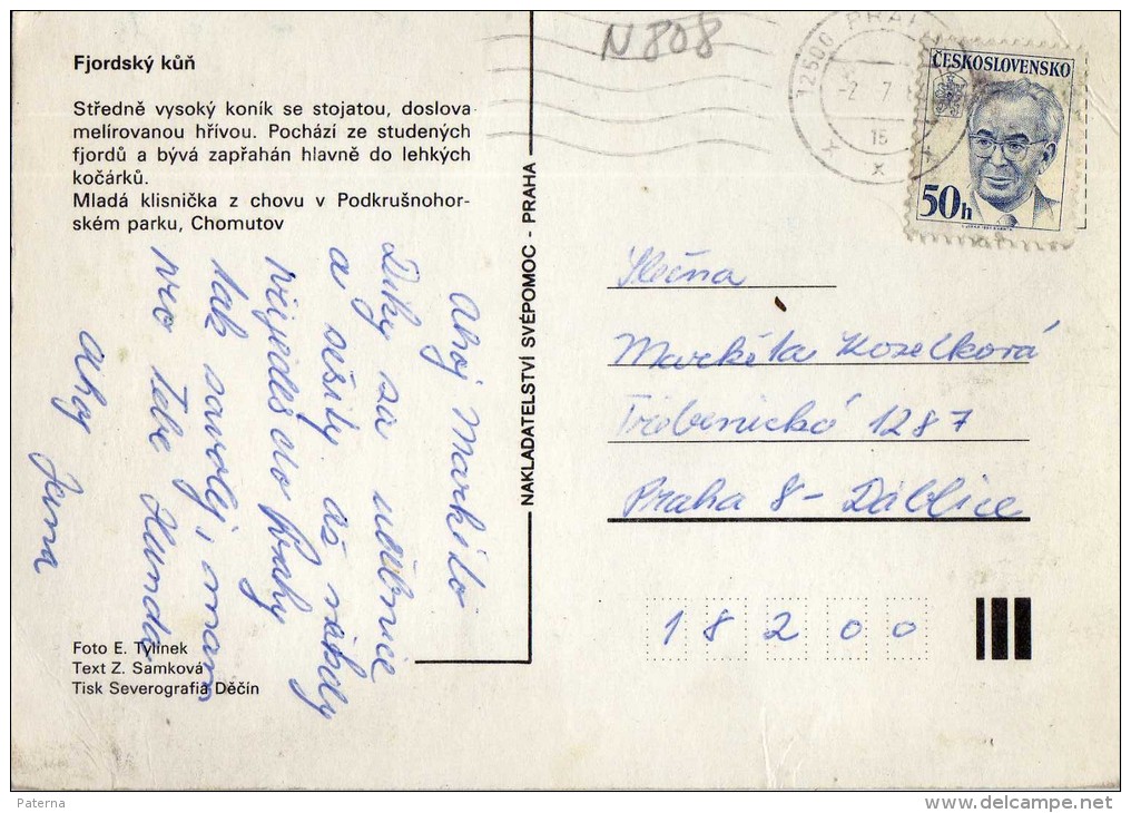 677 - Postal Praha 1984 Checoslovaquia - Covers & Documents