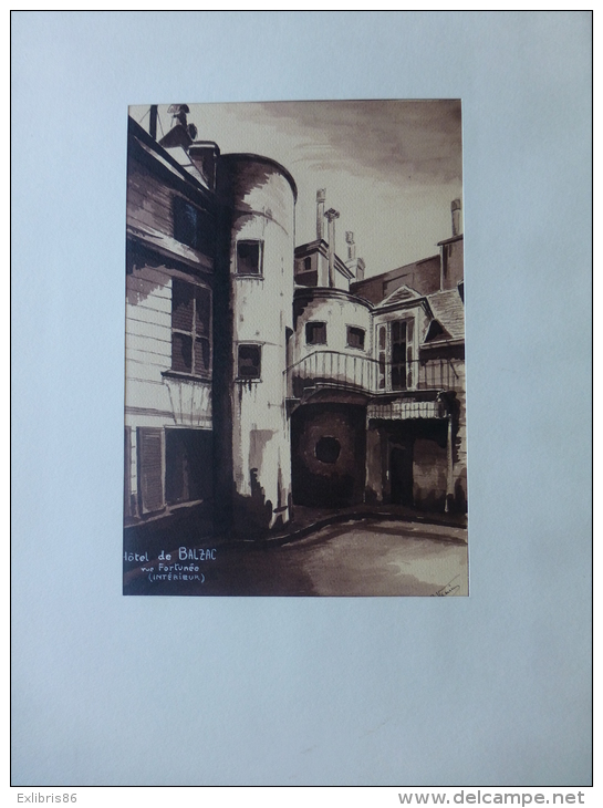 Honoré De BALZAC, Son Hôtel Rue Fortunée, Par A. VERNIER,  Peinte Au STALAG II B Hammerstein 1941 ; Ref 610 - Tempere