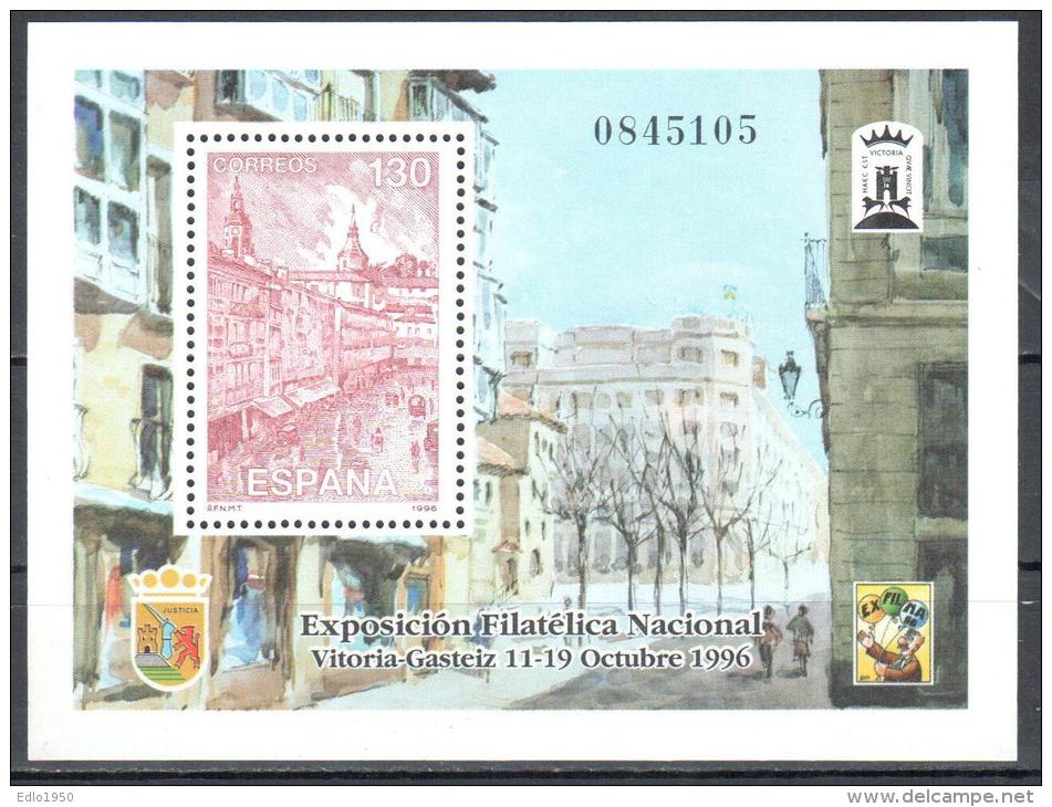 Spain 1996 EXFILNA'96  Art Painting Gemalde Mi.bl. 66 MNH (**) - Blocks & Sheetlets & Panes