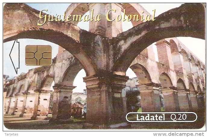 TARJETA DE GUATEMALA DEL TEMPLO Y CONVENTO DE SANTA CLARA - Guatemala