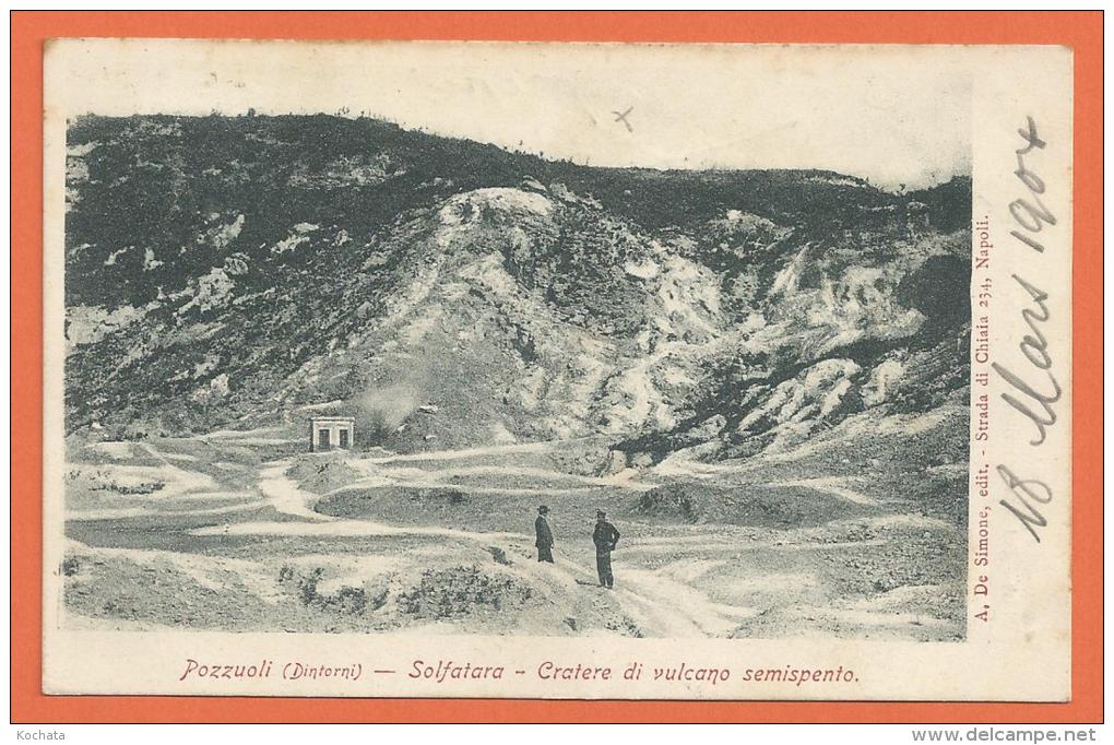 HA599, Pozzuoli , Dintorni, Solfatara, Cratere Di Vulcano Semispento, Précurseur, Circulée 1904 - Pozzuoli