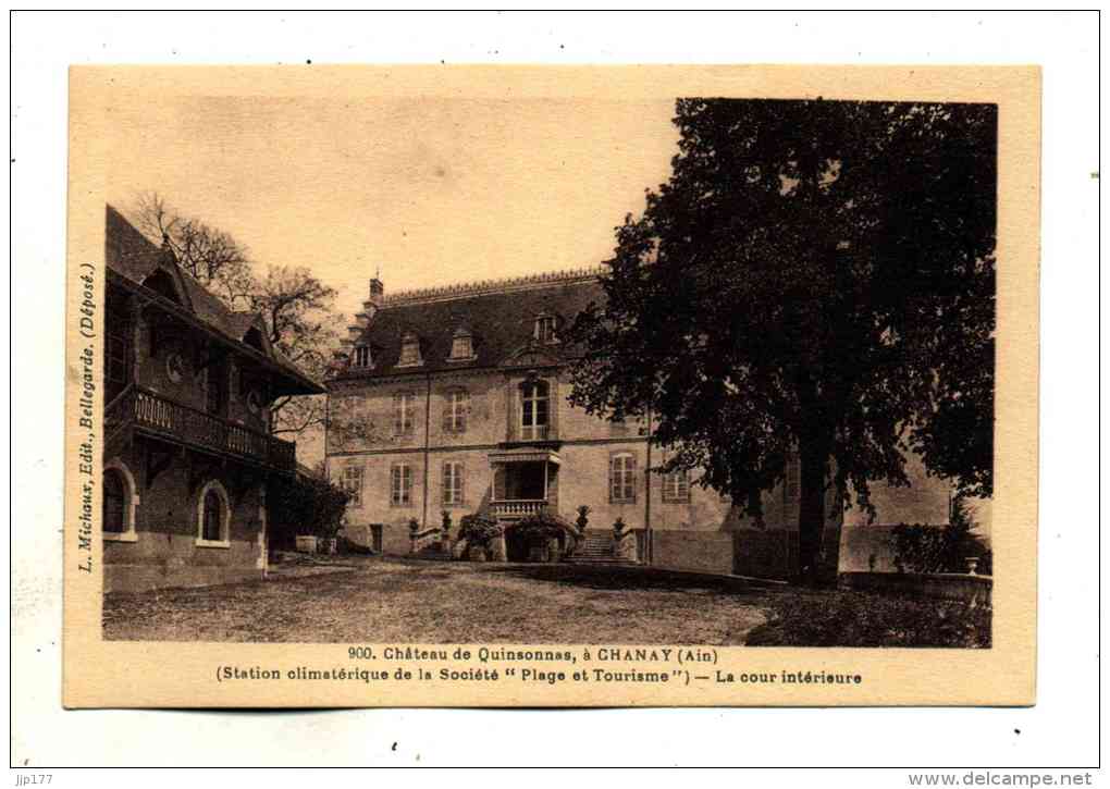 Chanay Vue Peu Courante Du Chateau De Quinsonnas Cour Interieure Station Climatique Ste Plage Et Tourisme Canton Seyssel - Seyssel