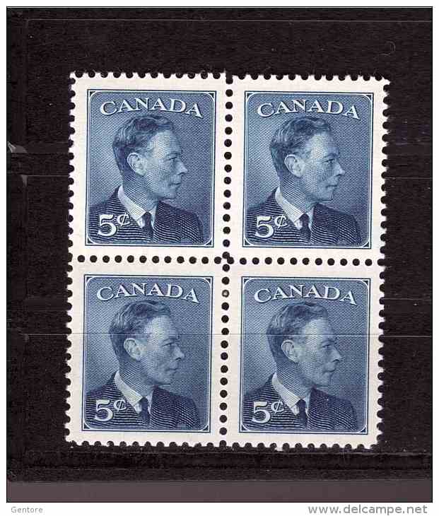 CANADA 1950  George VI Yvert Cat N° 235 X 4  Absolutely Perfect  MNH ** - Nuevos