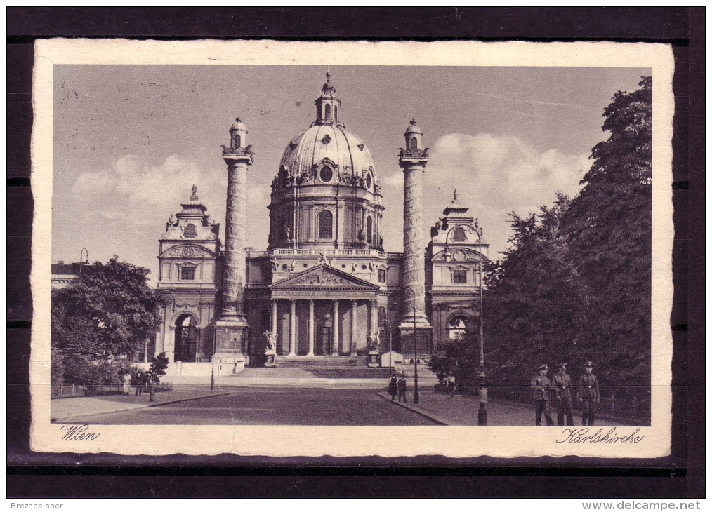 AK WIEN - Karlskirche Karte Gel. 1941. - Églises