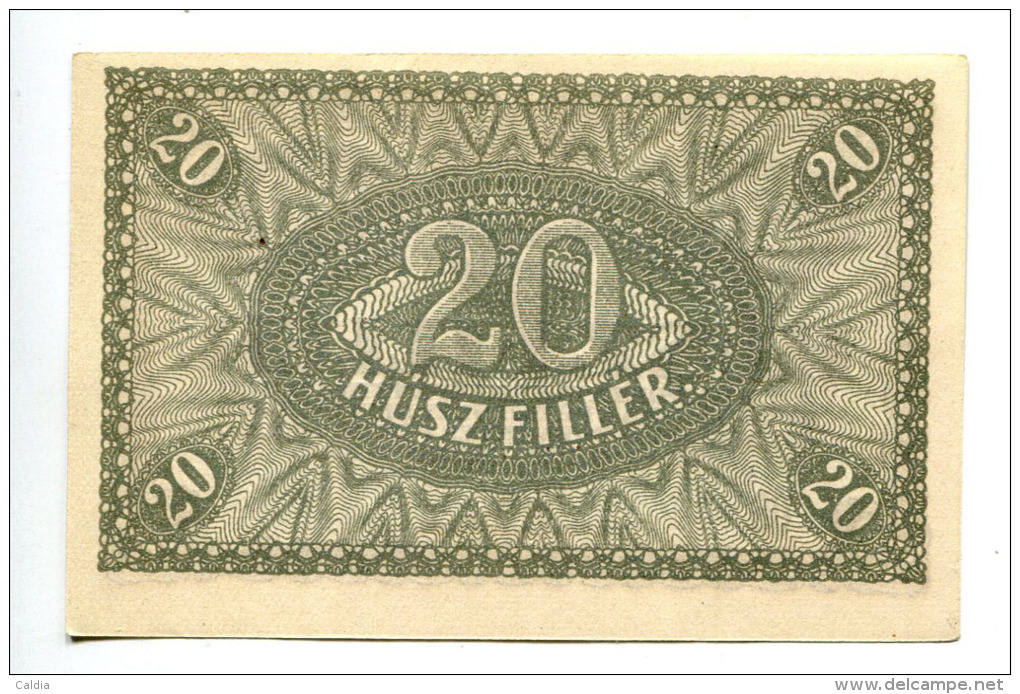 Hongrie Hungary Ungarn 20 Filler 1920 AUNC / UNC # 2 - Hongrie