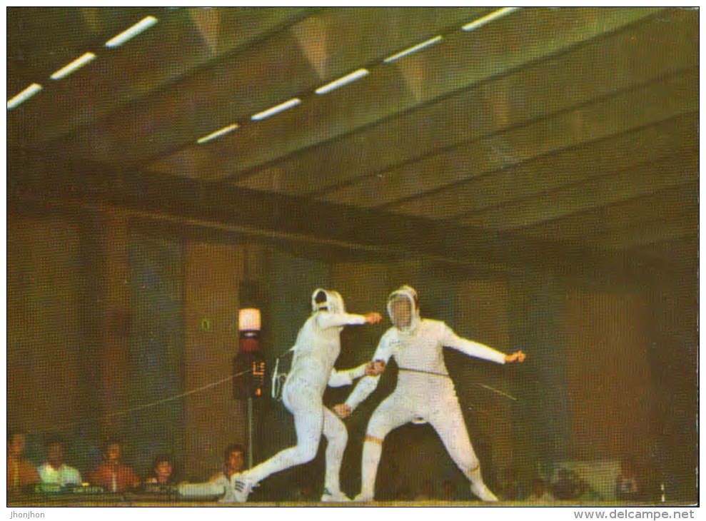 Romania-Postcard Unused-Fencing-2/scans - Rowing