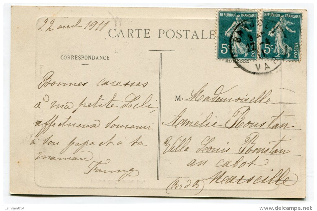 - BARJOLS - Fontaine Du Roubeaud, En 1911, Charmante, écrite,timbres,  TBE, Scans. - Barjols