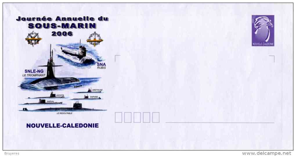 PAP De 2006 Avec Timbre "Cagou Violet  Type Lavergne" Et Illust. "Journée Annuelle Du Sous-Marin" (212-E) - Prêt-à-poster