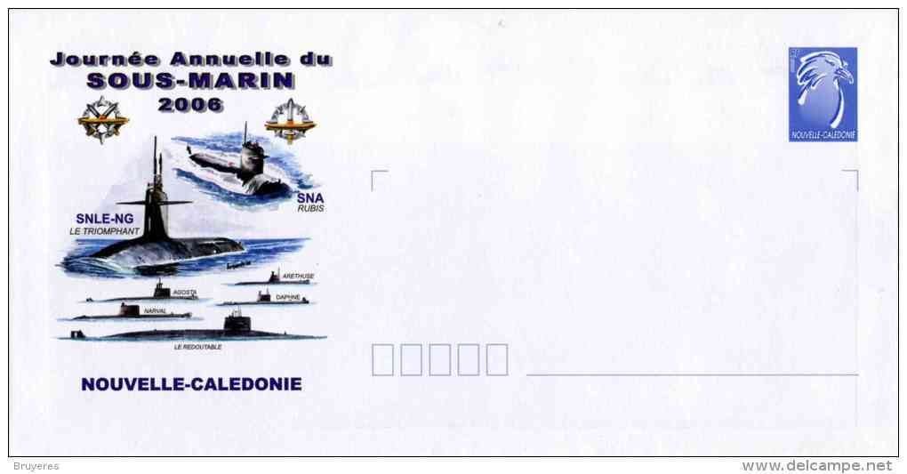 PAP De 2006 Avec Timbre "Cagou Bleu Type Lavergne" Et Illust. "Journée Annuelle Du Sous-Marin" (212-E) - Prêt-à-poster