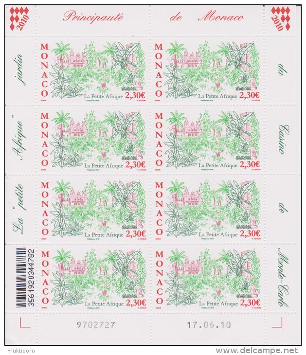 Monaco Mi 3006 La Petite Afrique (The "Little Africa" Garden) Full Sheet - Feuille * * 2010 - Unused Stamps