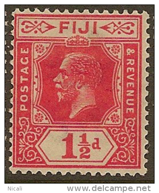 FIJI 1922 1 1/2d Scarlet KGV SG 232 HM YY343 - Fiji (...-1970)