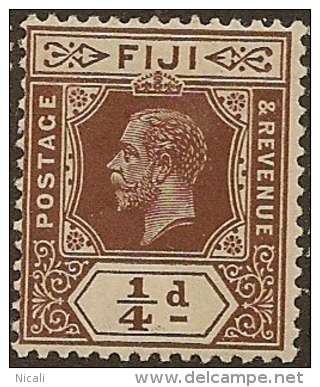 FIJI 1912 1/4d Brown KGV SG 125 HM YY244 - Fiji (...-1970)