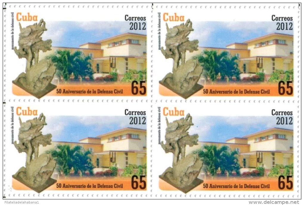 2012.11 CUBA 2012 MNH 35 ANIV DEFENSA CIVIL. BLOCK 4 - Ongebruikt