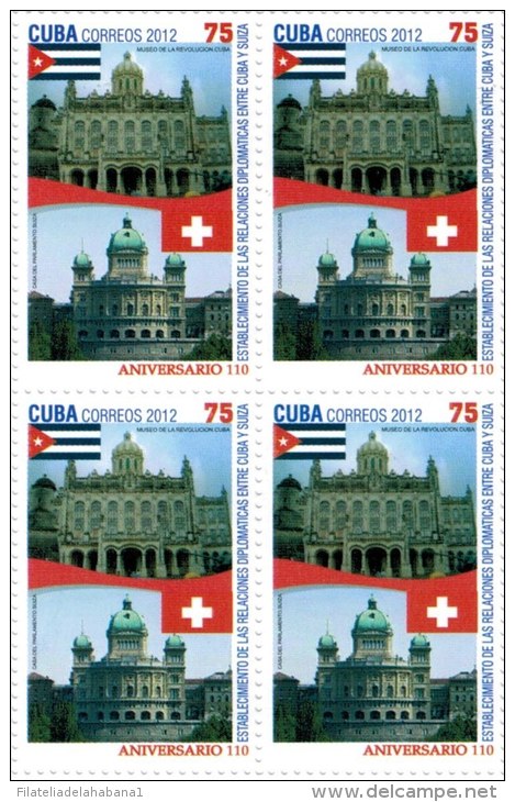2012.24 CUBA 2012 MNH FRIENDSHIP SWITZERLAND. AMISTAD SUIZA.BLOCK 4 - Unused Stamps