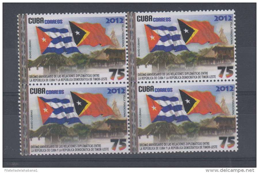 2012.29 CUBA 2012 MNH FRIENDSHIP TIMOR. AMISTAD TIMOR DEL ESTE. BLOCK 4 - Unused Stamps
