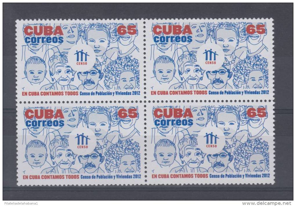 2012.31 CUBA 2012 MNH CENSO DE POBLACION. CENSUS OF POPULATION. BLOCK 4 - Unused Stamps