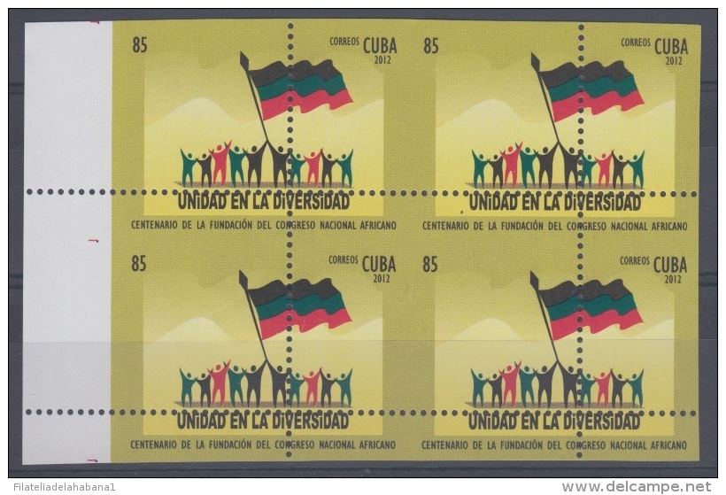2012.41 CUBA 2012 MNH PERFORATION ERROR. CENTROAFRICAN CONGRESS - Geschnittene, Druckproben Und Abarten