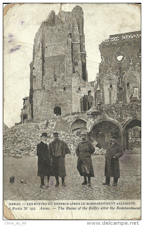 Arras Les Ruines Du Beffroi Apres Le Bombardement Allemand - Weltkrieg 1914-18