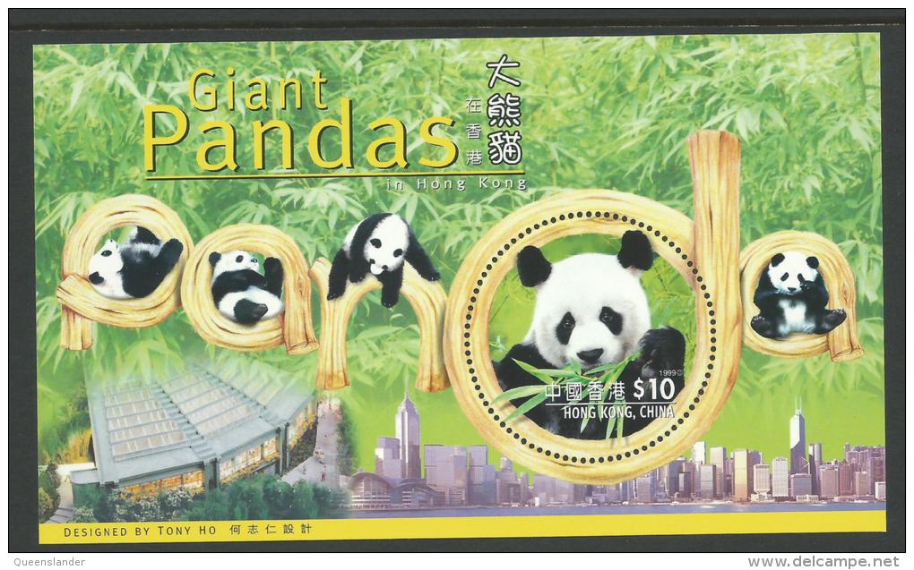 1999 Giant Pandas  Mini Sheet SG MS  955  New Complete MUH On Rear - Blocks & Sheetlets