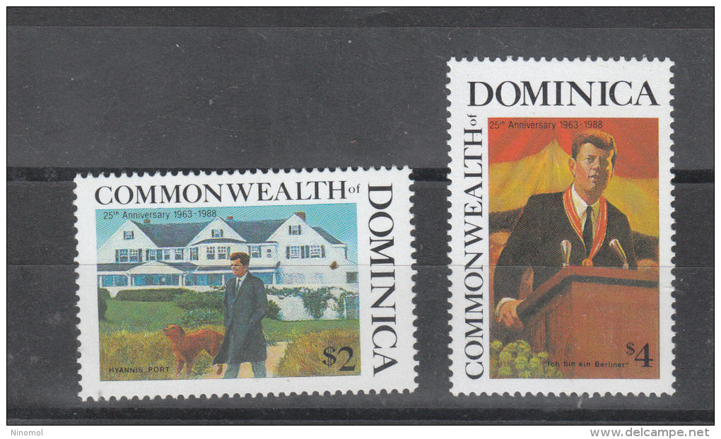 Dominica    -   1988.   John Kennedy  Anniversary.  High Values Of The Set. MNH, Fresh - Kennedy (John F.)