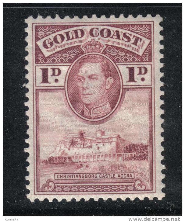 R701 - GOLD COAST , Giorgio VI 1 Pence Dent 12  *  Mint - Goudkust (...-1957)