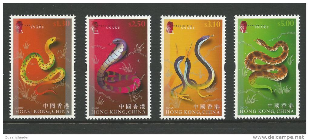 2001 New Year Year Of The Snake  Set Of 4  SG Cat No´s  1041/1043  New Complete MUH On Rear - Neufs