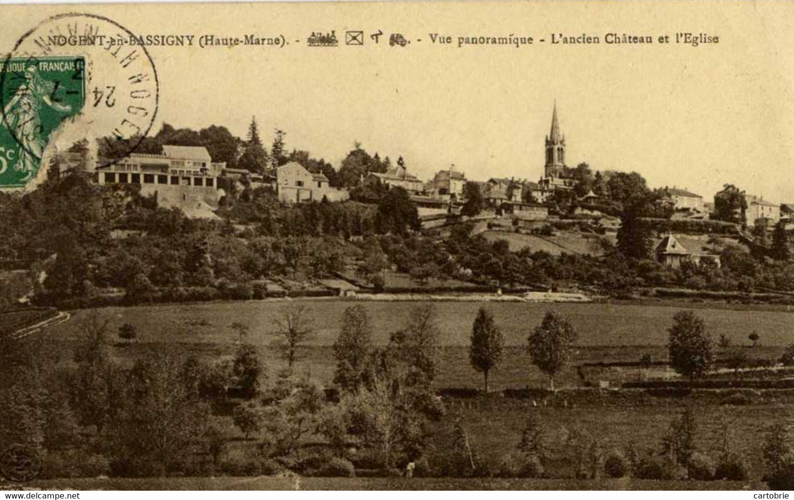 Dépt 52 - NOGENT-EN-BASSIGNY - Vue Panoramique - L'ancien Château Et L'Église - Nogent-en-Bassigny